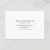 Carte De Visite Simple & Professionnel B/N (Dos)