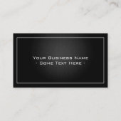 Carte De Visite Simple professionnel Black Metallic moderne look (Dos)