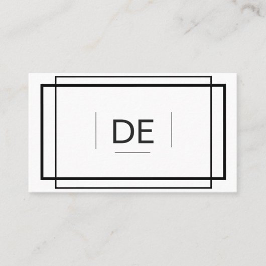 Carte De Visite Simple professionnel blanc et noir (Devant)