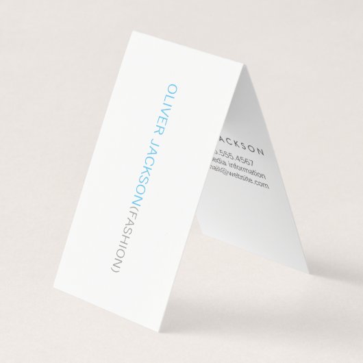 Carte De Visite Simple professionnel / (bleu) (Devant)