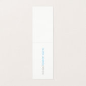 Carte De Visite Simple professionnel / (bleu) (Extérieur déplié)