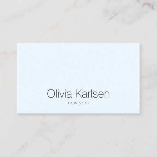 Carte De Visite Simple professionnel clair bleu moderne (Devant)