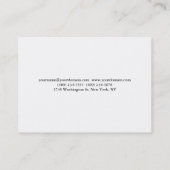 Carte De Visite Simple professionnel créatif moderne blanc (Dos)
