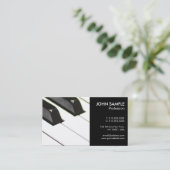 Carte De Visite Simple professionnel de professeur de piano de (Debout devant)