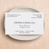 Carte De Visite Simple Professionnel Entreprise Classique Blanc