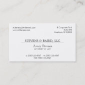 Carte De Visite Simple Professionnel Entreprise Classique Blanc (Devant)