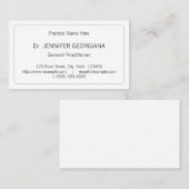 Carte de visite simple, professionnel et de base (Devant / Derrière)