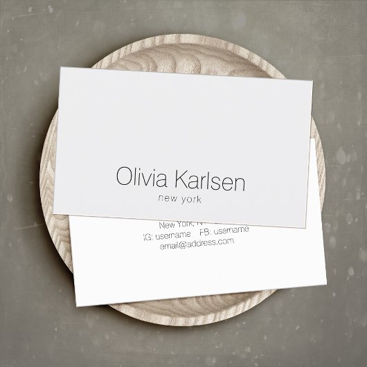 Carte De Visite Simple professionnel gris moderne