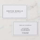 Carte De Visite Simple Professionnel - Limite de bordure noire (Devant / Derrière)