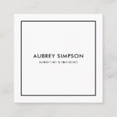 Carte de visite simple professionnel minimaliste (Devant)