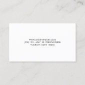 Carte De Visite Simple professionnel moderne noir (Dos)