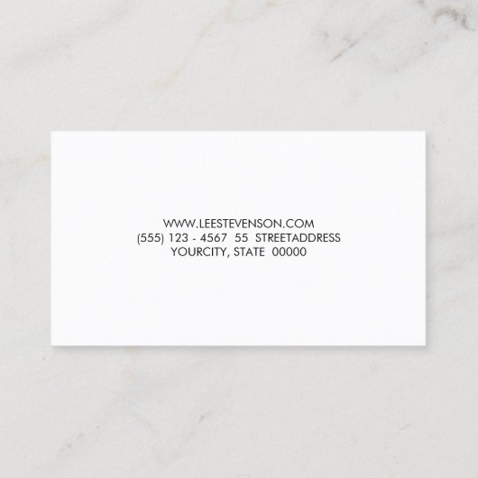 Carte De Visite Simple professionnel moderne noir (Dos)