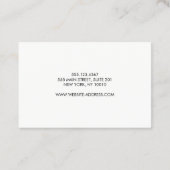 Carte De Visite Simple professionnel moderne noir (Dos)