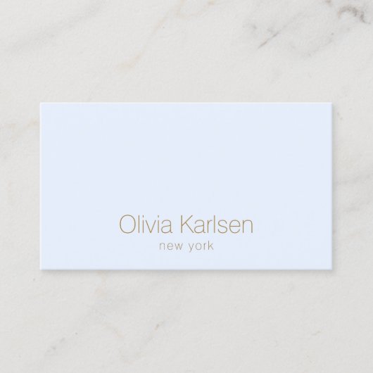 Carte De Visite Simple Professionnel Moderne Pastel Blue (Devant)