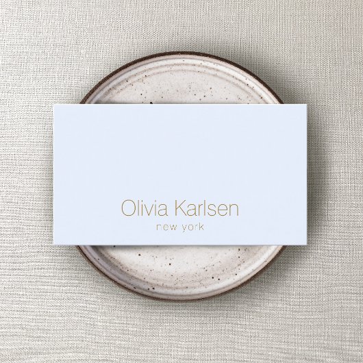 Carte De Visite Simple Professionnel Moderne Pastel Blue