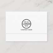 Carte De Visite Simple professionnel noir et blanc ajouter votre l (Dos)