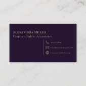 Carte De Visite Simple Professionnel Purple (Devant)