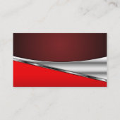 Carte De Visite Simple professionnel Red Metallic (Dos)