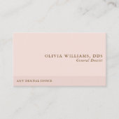 Carte De Visite Simple Professionnel Rose Dentaire (Devant)
