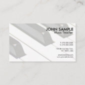Carte De Visite Simple professionnel simple de professeur de (Dos)
