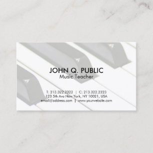 Carte De Visite Simple professionnel simple de professeur de