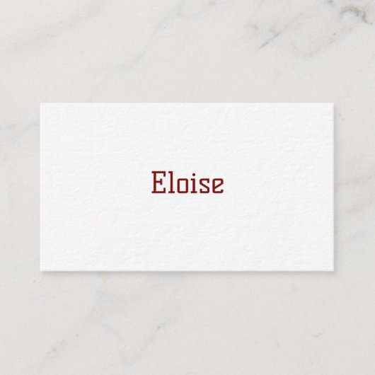 Carte de visite simple professionnelle (Devant)