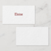 Carte de visite simple professionnelle (Devant / Derrière)