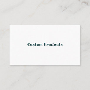 Carte De Visite Simple Promotion de Marque Légère Blanche Mat