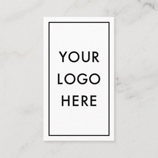 Carte De Visite Simple QR Code Logo Border Frame Vertical (Devant)