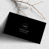 Carte De Visite Simple Qr Code noir et blanc Logo des médias socia