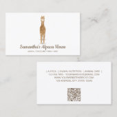 Carte De Visite Simple Ranch d'Alpacas (Devant / Derrière)