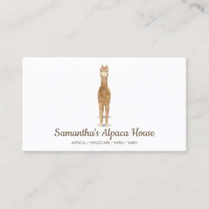 Carte De Visite Simple Ranch d'Alpacas