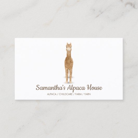 Carte De Visite Simple Ranch d'Alpacas (Devant)