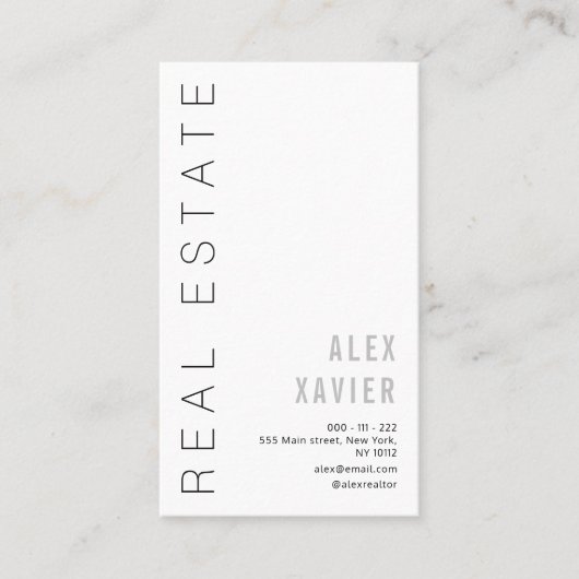 Carte De Visite simple real (Devant)