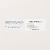 Carte De Visite Simple recommandation d'un dentiste blanc (Extérieur déplié)