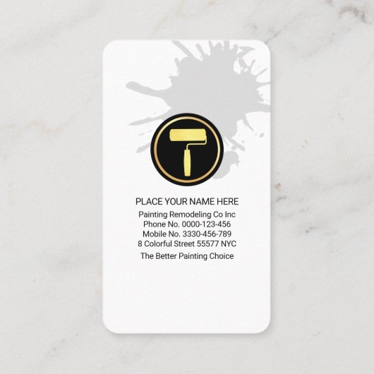 Carte De Visite Simple Red Roof Being Painted (Dos)