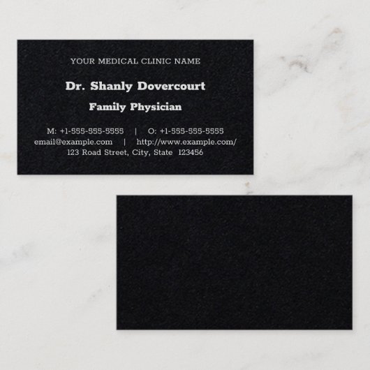 Carte de visite simple, respectable et de base (Devant / Derrière)