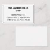 Carte de visite simple, respectueux, professionnel (Devant / Derrière)