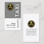 Carte De Visite Simple Retro Grey Taxi Layer (Devant / Derrière)