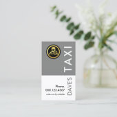 Carte De Visite Simple Retro Grey Taxi Layer (Debout devant)