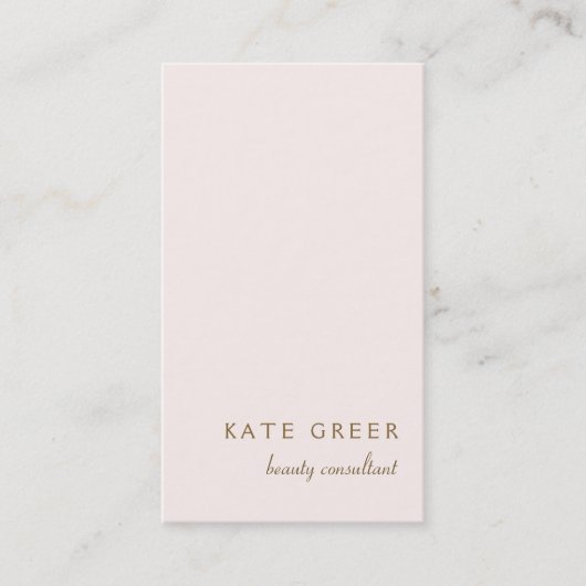 Carte De Visite Simple rose élégant et élégant maquilleur (Devant)