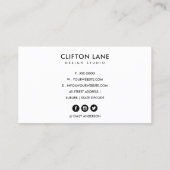 CARTE DE VISITE SIMPLE ROSE ROUGE MODERNE IDENTITÉ PHOTO PERSONNEL (Dos)