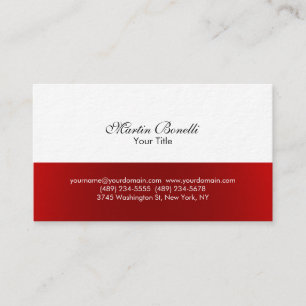 Carte de visite simple rouge blanc consultant affa