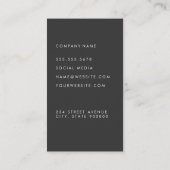 Carte De Visite Simple rouge et noir (Dos)