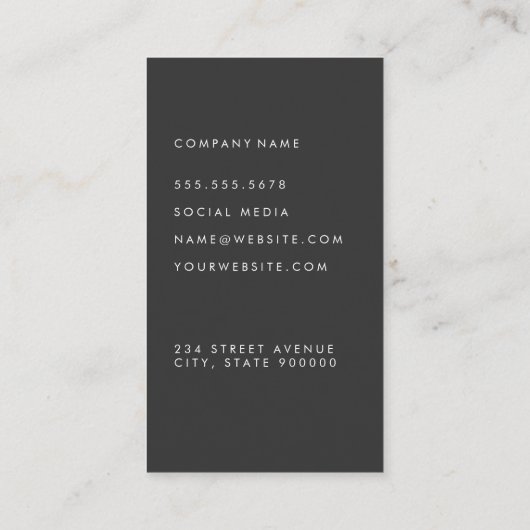 Carte De Visite Simple rouge et noir (Dos)