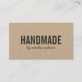 Carte De Visite Simple Russe artisanal médias sociaux Kraft (Devant)