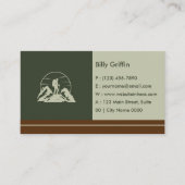 Carte De Visite Simple Rustic Adventure Hikers Bold Deep Green  (Devant)