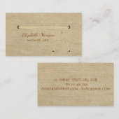 Carte De Visite Simple Rustique minimaliste fait main (Devant / Derrière)