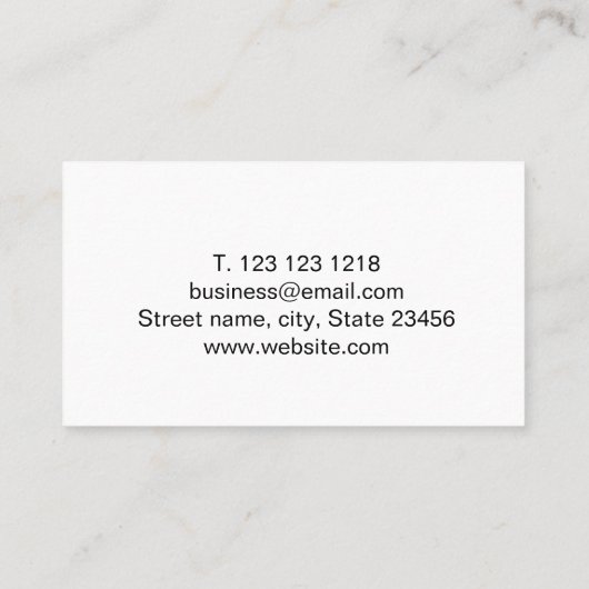 CARTE DE VISITE SIMPLE SCRIPT BLANC BLANC MINIMAL ÉCRIT À LA MAIN (Dos)