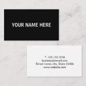CARTE DE VISITE SIMPLE SCRIPT BLANC BLANC MINIMAL ÉCRIT À LA MAIN (Devant / Derrière)